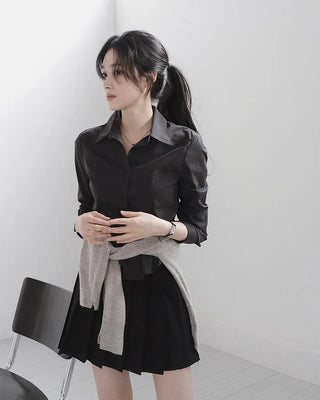 (basic/cropped) Striped shirt - 3 colors