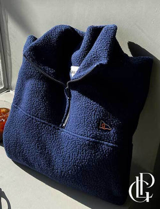 [GPL x GRB] G. Flag Half-Zip Fleece (Navy)