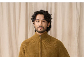 [CULTUM] Wool Stand Collar Double Zip Cardigan