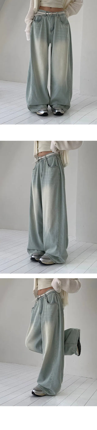 Planner Summer Version Feeling Faded Side Pintuck Summer Wide Pants - 5 Colors