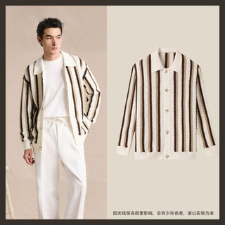 [CULTUM] Relaxed Fit Openwork Knit Cardigan