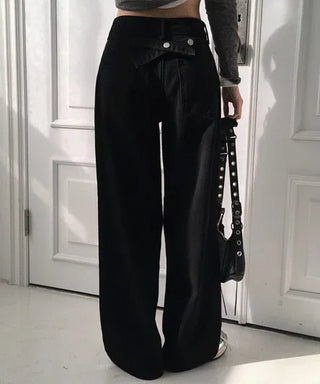 Yomul Pants 3-Button Adjustable Semi-Wide Pants - 2 Colors