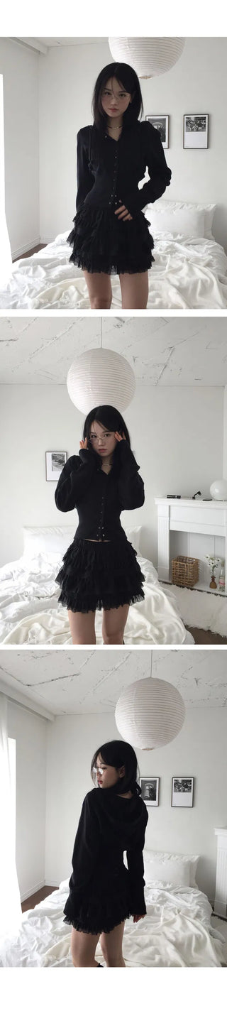 Cancan Frill Pants Skirt - 2 colors