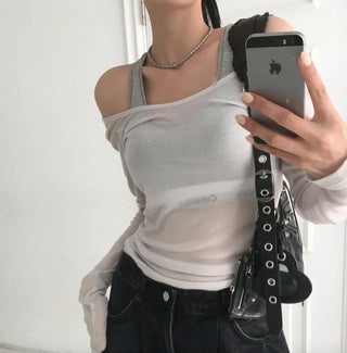 Silver bead necklace