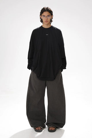 [MASONPRINCE] Lightweight 3-Piece Layered Long Sleeve Tee