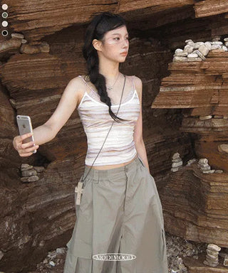 Vivi Cargo Side Banding Summer Bermuda Shorts - 4 Colors
