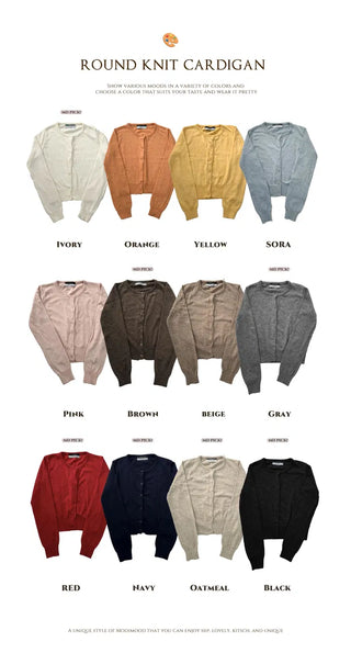 molly round cardigan - 12 colors