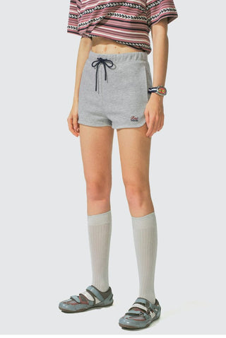[Monterest] Drawstring Logo Embroidered Sweat Shorts