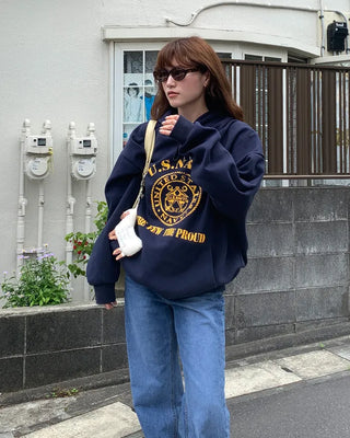 US NAVY Lettering Hooded Parka