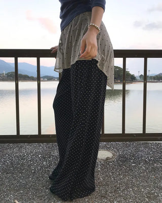 Polka Dot Waist String Pants