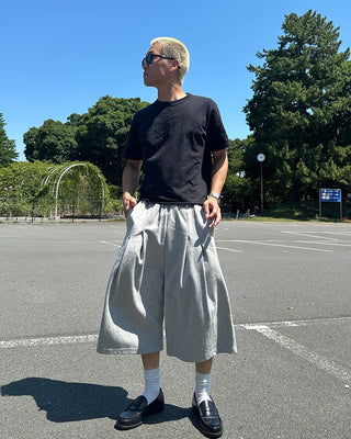 Sweat Bermuda shorts with belt loops