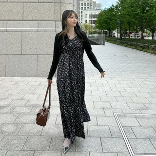Flower Long Camisole Dress