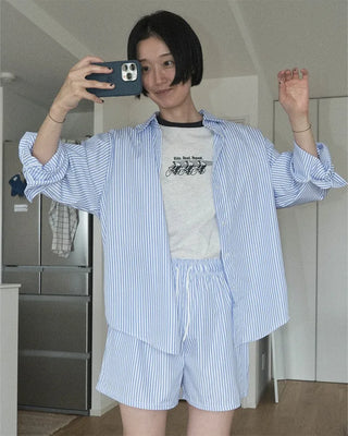 Nylon shirt and pants set