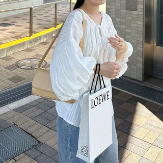 Puff-sleeve blouse