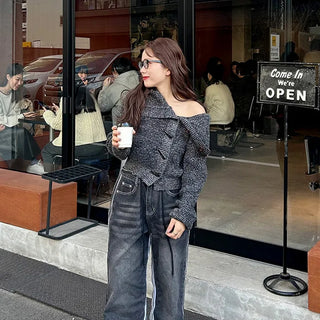Toggle Button Turtleneck Cardigan