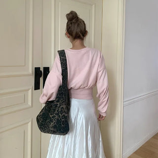 Leopard wash shoulder bag