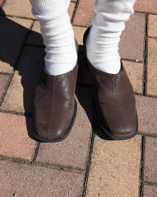 Square mule loafers