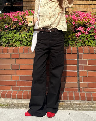 Wide cotton pants