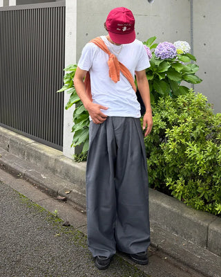 Pintuck wide slacks