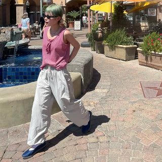 2-way string elastic pants