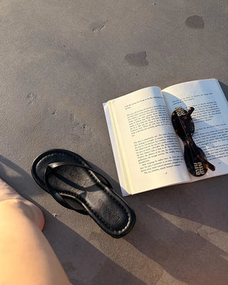 Wedge heel thong sandals