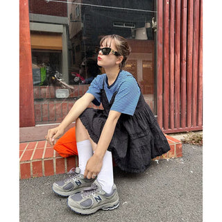 Striped short-sleeved T-shirt