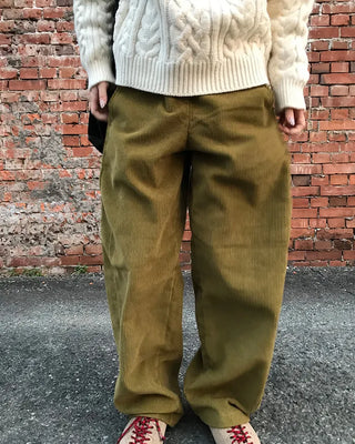 Corduroy wide-leg pants