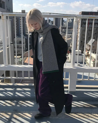 Egg Border Knit Scarf
