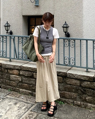 Round neck half-sleeve T-shirt