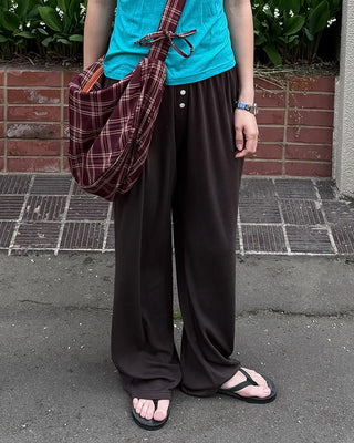 Checked Ribbon Shoulder Bag