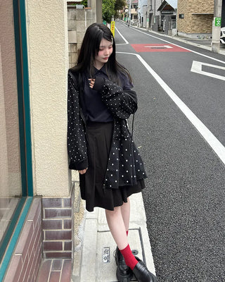 Round collar short-sleeve T-shirt