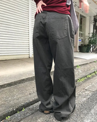 Pinstripe Wide Cotton Pants