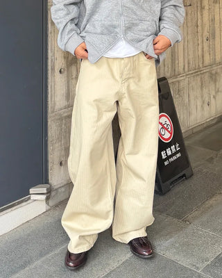 Herringbone Wide Curve Pants