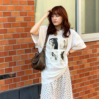 Double pocket leather bag