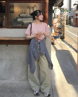 Oversized check shirt