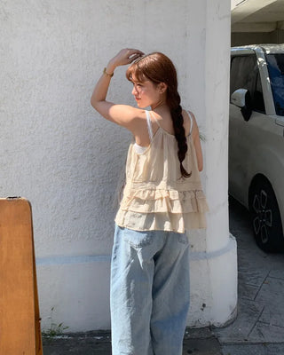 Frilled tiered blouse