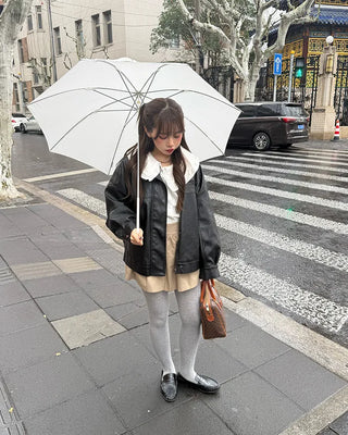 Gathered mini skirt