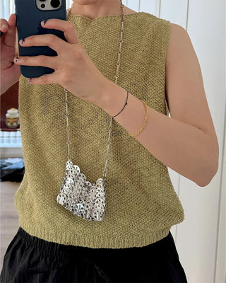 Linen knit sleeveless dress