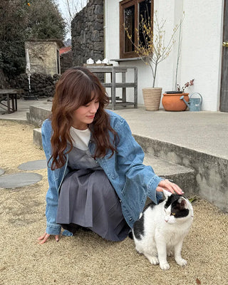 Denim pocket single jacket