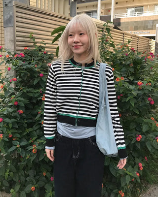 Round neck rayon long-sleeve T-shirt