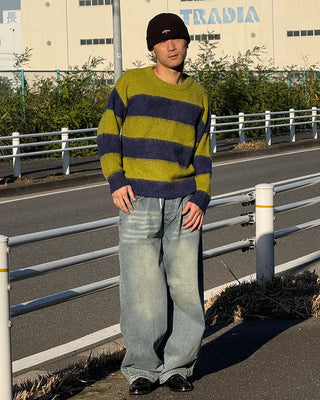 Bordered soft knit