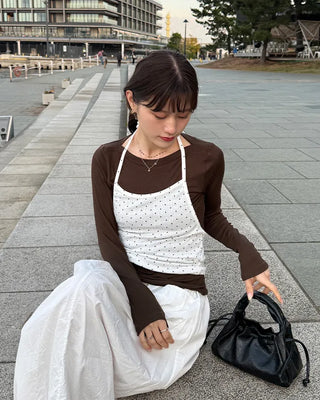Balloon silhouette long skirt