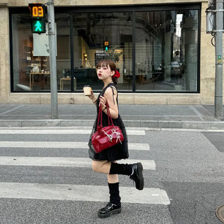 Chiffon layered mini dress