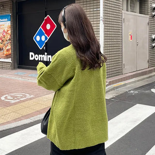 Button-up oversized knit