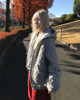 Quilted Hooded Blouson
