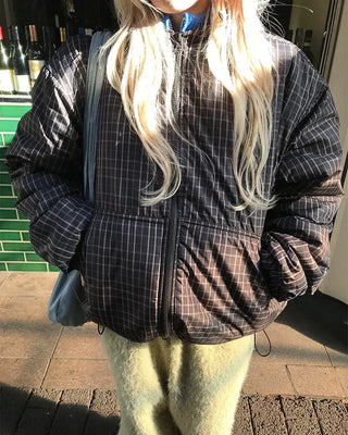 Drawstring Check Jumper