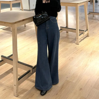 Wide-fit denim pants