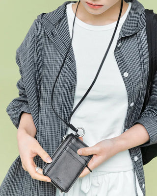 [2nd Re-release] (ORIGINAL) Strap Leather Card Wallet (black)
