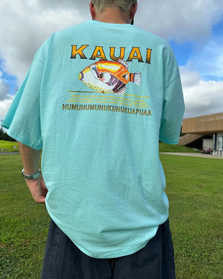 Fish print short-sleeved T-shirt