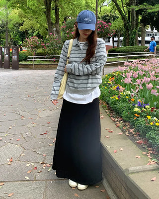Striped knit polo shirt